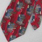59" J. Garcia Happy Birthday Collection Red Gray  Neck Tie Men Designer Tie EUC