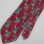 59" J. Garcia Happy Birthday Collection Red Gray Neck Tie Men Designer Tie EUC