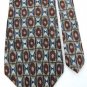 COCKTAIL COLLECTIONS GRAY BROWN CHECKER MEN NECK TIE Men Designer Tie EUC
