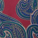 ROYAL CLUB PAISLEYS MAROON GREEN VTG SILK MEN NECK TIE Men Designer Tie EUC