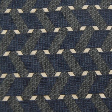 HAGGAR CORPORATE DIAMOND NAVY BLUE BLK WHT NECK TIE Men Designer Tie EUC