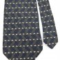 HAGGAR CORPORATE DIAMOND NAVY BLUE BLK WHT NECK TIE Men Designer Tie EUC