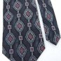 STAFFORD STRIPE BLACK MAROON BLUE SILK MEN NECK TIE Men Designer Tie EUC