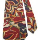 #1A JONES NEW YORK ABSTRACT YELLOW PURPLE RED MEN NECK TIE