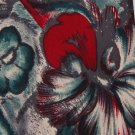 Cellini Green Floral Art Deco Beige Red Silk Neck Tie Men Designer Tie EUC