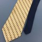 TOMMY HILFIGER TAN WOVEN FLORAL SILK MENS NECKTIE TIE #HG-21 Excellent