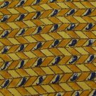 GEOFFREY BEENE USA PAISLEY STRIPE GOLD YELLOW NAVY Neck Tie Men Designer Tie EUC