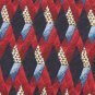 BILL ROBIN SON DIAMONDS RED BLUE BLACK SILK NECK TIE Men Designer Tie EUC