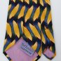 JIMMY V GoldenRod GREEN BLUE WAVES SILK MEN NECK TIE E Men Designer Tie EUC