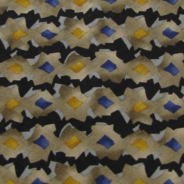 ARTISPHERE CHARLES VINSON USA STRIPE BLACK TAN GOLD Neck Tie Men Designer EUC