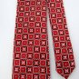 New BERGAMO NECKTIE NEW YORK RED WHITE WOVEN BOYS NECK TIE Men Designer Tie EUC