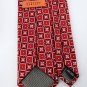 New BERGAMO NECKTIE NEW YORK RED WHITE WOVEN BOYS NECK TIE Men Designer Tie EUC