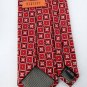 New BERGAMO NECKTIE NEW YORK RED WHITE WOVEN BOYS NECK TIE Men Designer Tie EUC