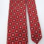 New BERGAMO NECKTIE NEW YORK RED WHITE WOVEN BOYS NECK TIE Men Designer Tie EUC