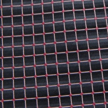 NWT CROFT BARROW BLACK GRAY PINK CHECKER WOVEN NECK TIE Men Designer Tie EUC