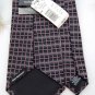 NWT CROFT BARROW BLACK GRAY PINK CHECKER WOVEN NECK TIE Men Designer Tie EUC