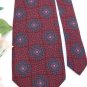 GEOFFREY BEENE RED BLUE GREY SILK  Neck Tie Men Designer Tie EUC
