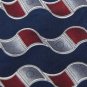 PURITAN DarkBlue MAROON WAVES PATTERN SILK NECK TIE Men Designer Tie EUC