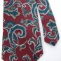 BERT PULITZER MAROON GREEN PAISLEY SILK MEN NECK TIE Men Designer Tie EUC