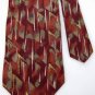 CROFT & BARROW ORANGE RED OLIVE SILK MEN NECK TIE Men Designer Tie EUC
