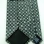 New VAN HEUSEN WOVEN SQAURES GREY BLACK MEN NECK TIE Men Designer Tie EUC