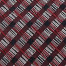 JOSEPH FEISS MAROON RED BLACK WOVEN STRIPE MEN NECK TIE Men Designer Tie EUC