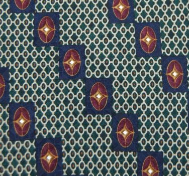 NAUTICA SQUARE STRIPE OLIVE GREEN NAVY MAROON NECK TIE Men Designer Tie EUC