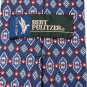 BERT PULITZER NAVY BLUE RED DIAMOND SILK NECK TIE Men Designer Tie EUC
