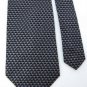 CLUB ROOM WOVEN GREY BLACK 100% SILK TIE NECK TIE Men Designer Tie EUC