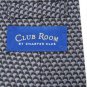 CLUB ROOM WOVEN GREY BLACK 100% SILK TIE NECK TIE Men Designer Tie EUC
