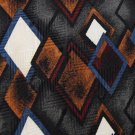 HUNTING HORN RHOMBUS GOLD BLUE WHITE BLACK MEN NECK TIE Men Designer Tie EUC