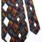 HUNTING HORN RHOMBUS GOLD BLUE WHITE BLACK MEN NECK TIE Men Designer Tie EUC