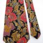 GEOFFREY BEENE FLORAL RED OLIVE BLACK SILK MEN NECK TIE Men Designer Tie EUC