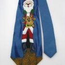 #1A New DALAND Christmas Santa Reindeer RINGER/LIGHT BLUE RED WHITE Necktie Tie