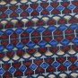 #1A J. GARCIA STRIPE RED BLUE GREY SILK Men Neck Tie