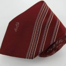 #1A Vintage Allyn St. George Stripe Logo Indian/Red White Gray Narrow Neck Tie