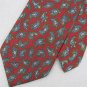 VINTAGE WEMBLEY BLUE RED FLORAL PAISLEY WIDE SILK 60s 70s Neck Tie #V-2