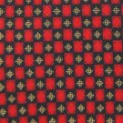 ALEXANDER JULIAN COLOURS CHECKERED RED GOLD NECK TIE Men Designer EUC