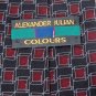 New ALEXANDER JULIAN COLOURS RED BLACK MEN NECK TIE Men Designer Tie EUC
