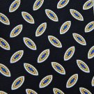 60" New Roundtree & Yorke Oval Blk Blue Gold Wht WideThick Neck Tie Men Designer