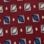 A|K|A EDDIE BAUER MAROON BLUE YELLOW SILK NECK TIE Men Designer Tie EUC