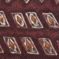 G J CAHN BROWN BLACK WHITE SHAPES SILK MEN NECK TIE Men Designer Tie EUC