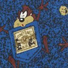 LOONEY TUNES TAZ POCKET JEAN BUTTON BLUE BLACK Neck Tie Men Designer Tie EUC