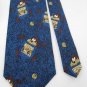 LOONEY TUNES TAZ POCKET JEAN BUTTON BLUE BLACK Neck Tie Men Designer Tie EUC