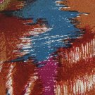 J T BECKETT ABSTRACT BROWN RED BLUE SILK NECK TIE Men Designer Tie EUC