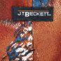 J T BECKETT ABSTRACT BROWN RED BLUE SILK NECK TIE Men Designer Tie EUC