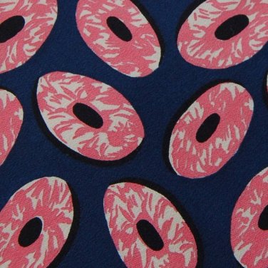 DAVID LAWRENCE OVALS PINK NAVY BLACK SILK MEN NECK TIE Men Designer Tie EUC
