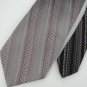 Vtg Wemlon Wembley Zig Zag Dots Maroon Gray Wht Texture 60s 70s Men Neck Tie #VE