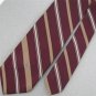 VTG CHRISTIAN DIOR GOLD MAROON STRIPE SKINNY LOGO 60s 70s Mens Neck Tie #V-1 EVC