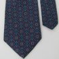 #1A Vintage Narrow Guy Laroche USA Floral Maroon SeaBlue  Silk Necktie Neck Tie